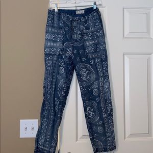 free people patterned pants